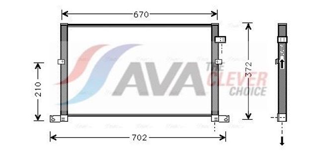 Трубопроводы и радиатор кондиционера FD5334 AVA