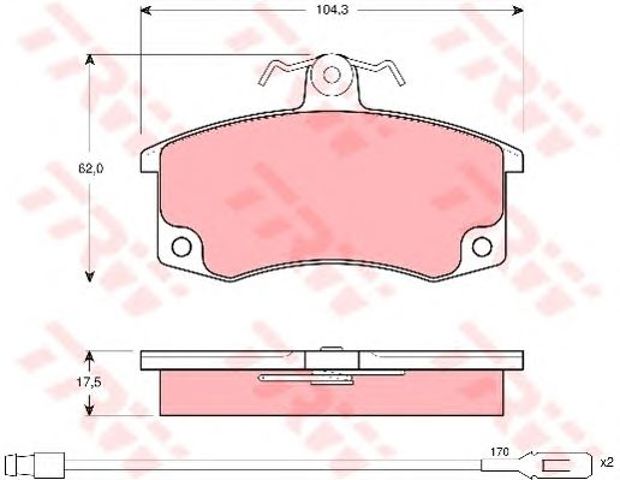 Колодки тормозные дисковые комплект ВАЗ KALINA