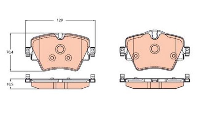 Комплект тормозных колодок, дисковый тормоз GDB2098