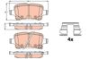 Комплект задних колодок GDB2180 TRW