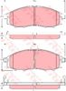 Передние тормозные колодки GDB3340 TRW