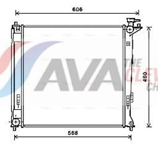 HY2284 AVA Радиатор охлаждения двигателя купить в Черкассы
