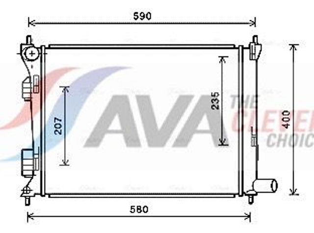 Радиатор водяной HYA2277 AVA