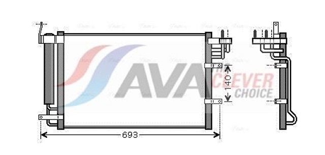 Радиатор системы охлаждения кондиционера KA5093D AVA