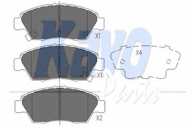 Колодки тормозные KBP2003 KAVO PARTS