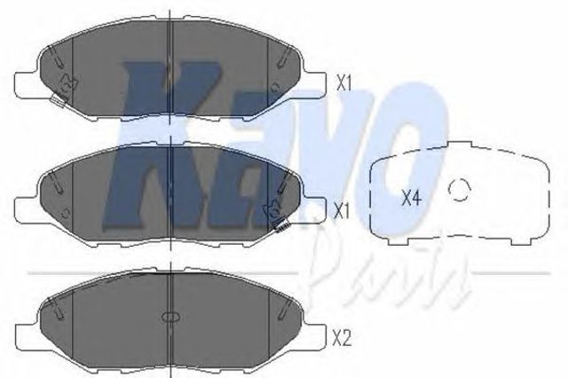 KBP6578 KAVO PARTS Колодки тормозные передние дисковые купить в Ужгород