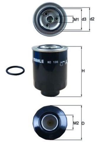 KC135D MAHLE Топливный фильтр купить в Хмельницкий