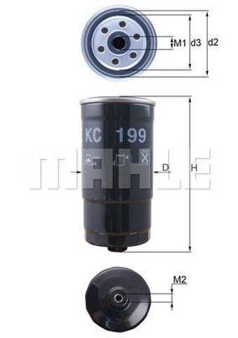 KC199 MAHLE Топливный фильтр купить в Полтава