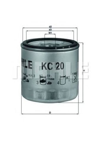 Фильтр топливный khd KC 20