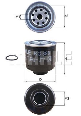 MAHLE KC388D Фильтр топливный в наличии Одесса