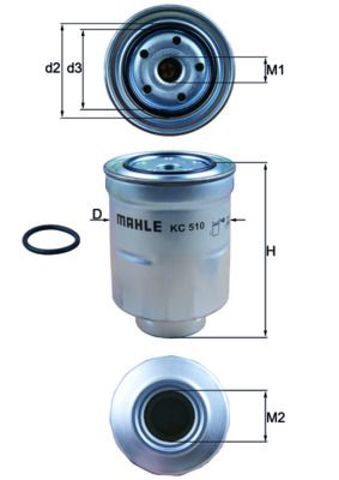 KC510D MAHLE Топливный фильтр купить в Николаев