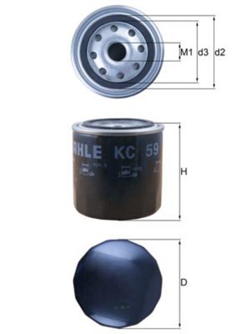KC59 MAHLE Фильтр топливный купить в Николаев