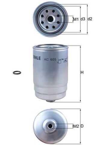 KC605D MAHLE Топливный фильтр купить в Ровно