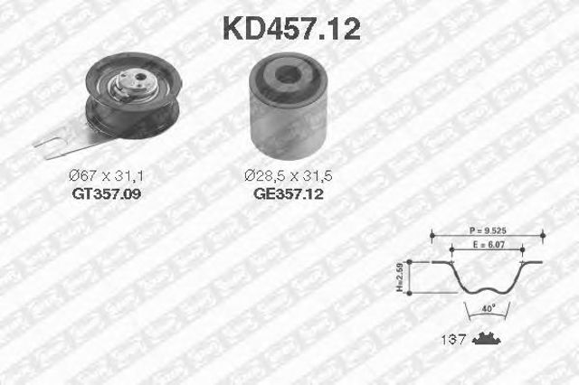 KD45712 Ремень ГРМ, комплект купить Тернополь