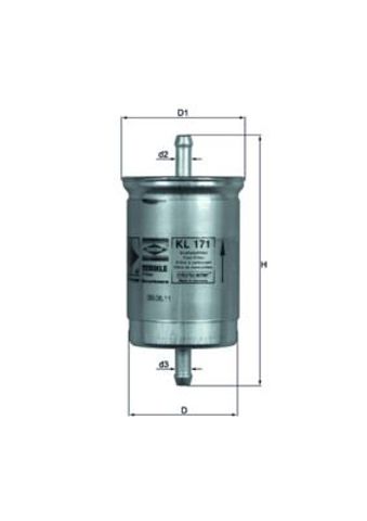 Фильтр топливный KL171 MAHLE