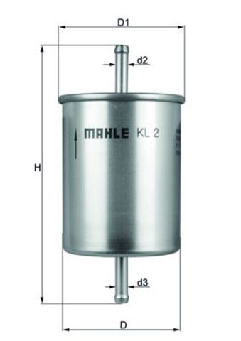MAHLE KL2 Фильтр топливный в наличии Сумы