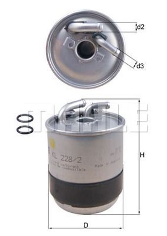 KL2282D MAHLE Фильтр топливный купить в Киев