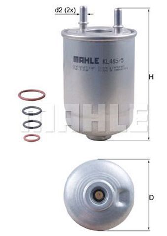 MAHLE KL4855D Топливный фильтр в наличии Кривой Рог