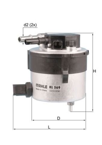 MAHLE KL569 Фильтр топливный в наличии Сумы