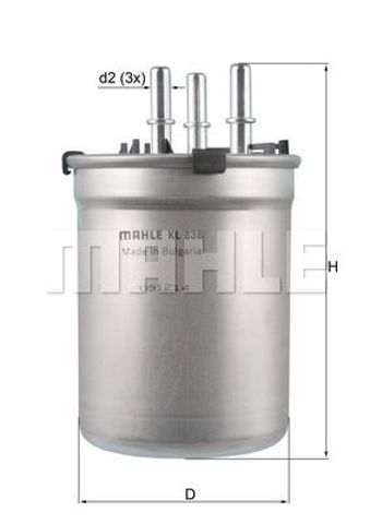 Фильтр топливный mahle KL838