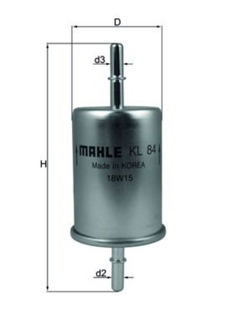 Фильтр топливный KL84 MAHLE