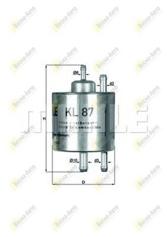 Фильтр топливный KL 87