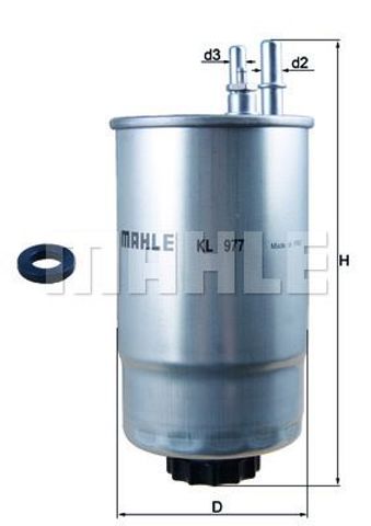 Фильтр топливный, 2.0-3.0d multijet 06- KL 977D