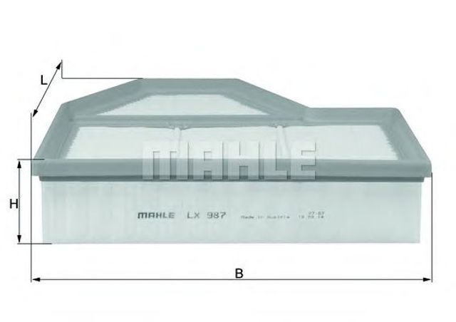 Фильтр воздушный mahle LX987