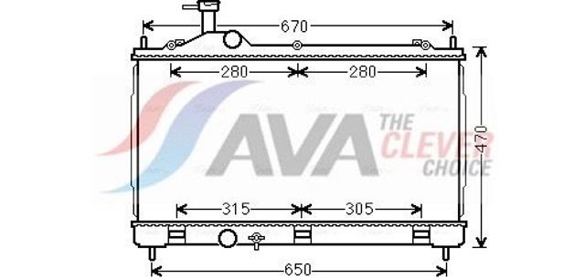 MT2256 AVA Радиатор охлаждения двигателя купить в Полтава