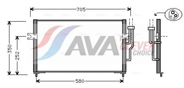 Радиатор охлаждения кондиционера MT5100 AVA