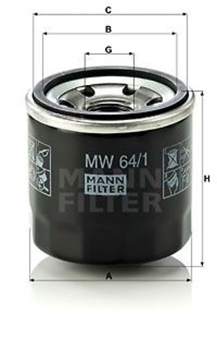 MANN MW641 Фильтр масляный в наличии Ровно