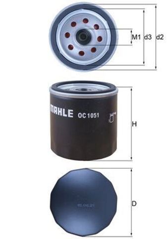MAHLE OC1051 Масляный фильтр в наличии Днепр