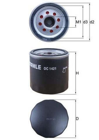 MAHLE OC1421 Масляный фильтр в наличии Одесса