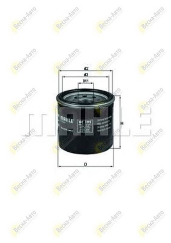 MAHLE OC195 Фильтр масляный в наличии Черкассы