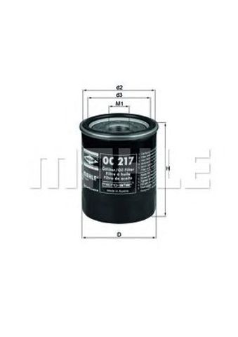 MAHLE OC217 Фильтр масляный в наличии Сумы