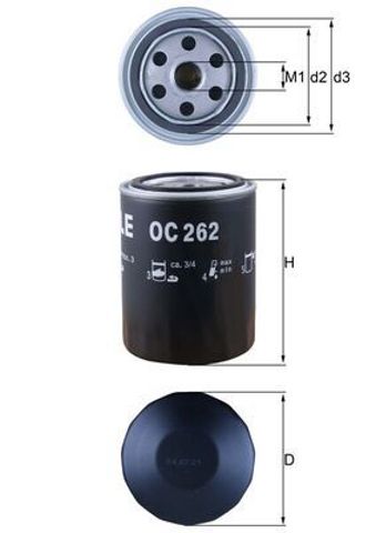 MAHLE OC262 Фильтр масляный в наличии Харьков