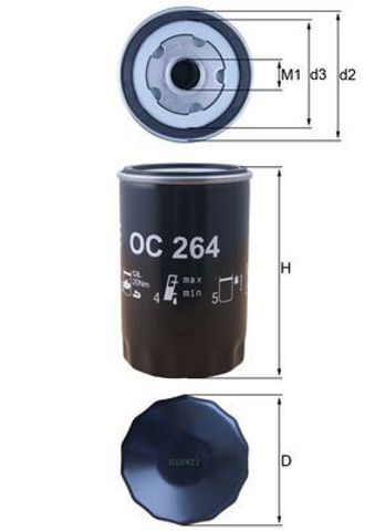 MAHLE OC264 Фильтр масляный в наличии Винница