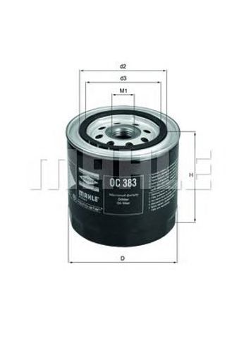 OC383 MAHLE Фильтр масляный купить в Львов