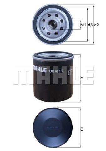 OC4053 MAHLE Корпус масляного фильтра купить в Чернигов