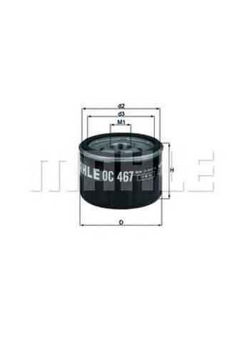 MAHLE OC467 Фильтр масляный в наличии Одесса