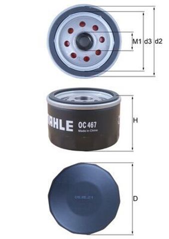 OC467 MAHLE Масляный фильтр купить в Запорожье