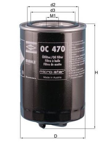 OC470 MAHLE Масляный фильтр купить в Винница