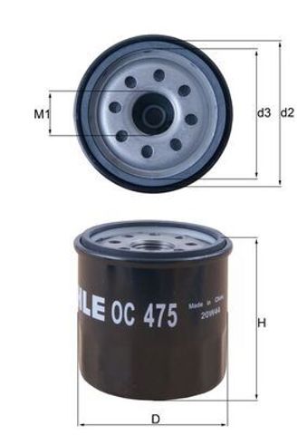 MAHLE OC475 Масляный фильтр в наличии Николаев