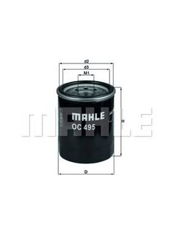 MAHLE OC495 Фильтр масляный в наличии Каменское
