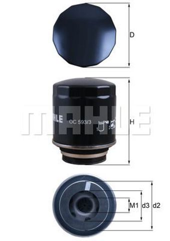 MAHLE OC5933 Фильтр масляный в наличии Одесса