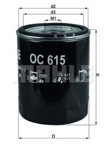 OC615 MAHLE Масляный фильтр купить в Черновцы