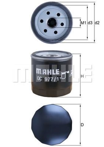 OC9771 MAHLE Фильтр масляный купить в Николаев