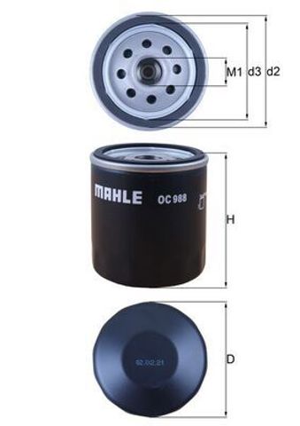 MAHLE OC988 Фильтр масляный в наличии Харьков