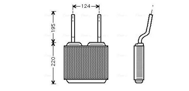 Радиатор печки OL6132 AVA
