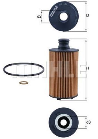 MAHLE OX1141D Масляный фильтр в наличии Ровно